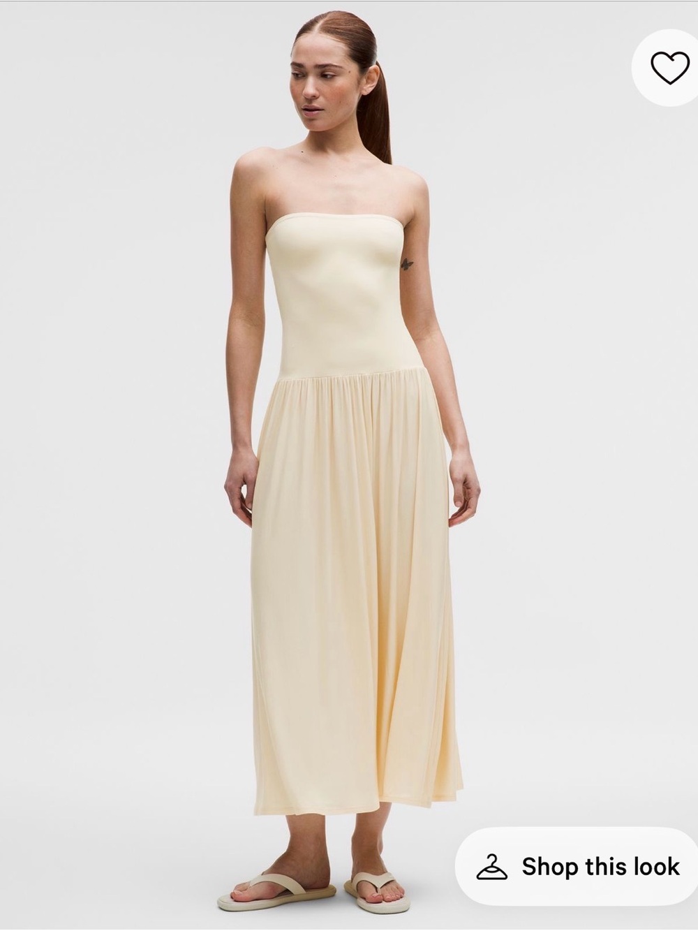 Lululemon 2 in 1 maxi dress/skirt buttercream